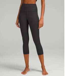 Lululemon Align High-Rise Crop 21" Polka Squat Emboss Leggings, Black | Size 4
